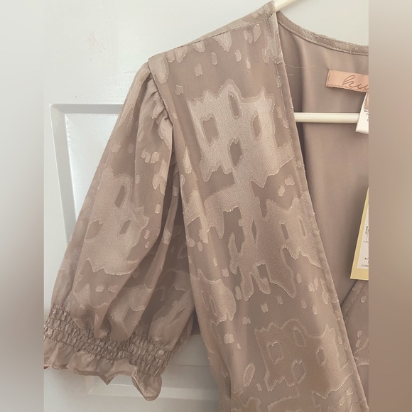 Grey Biscayne Ruffle Wrap Dress from BHLDN | Size S - Picture 1 of 9